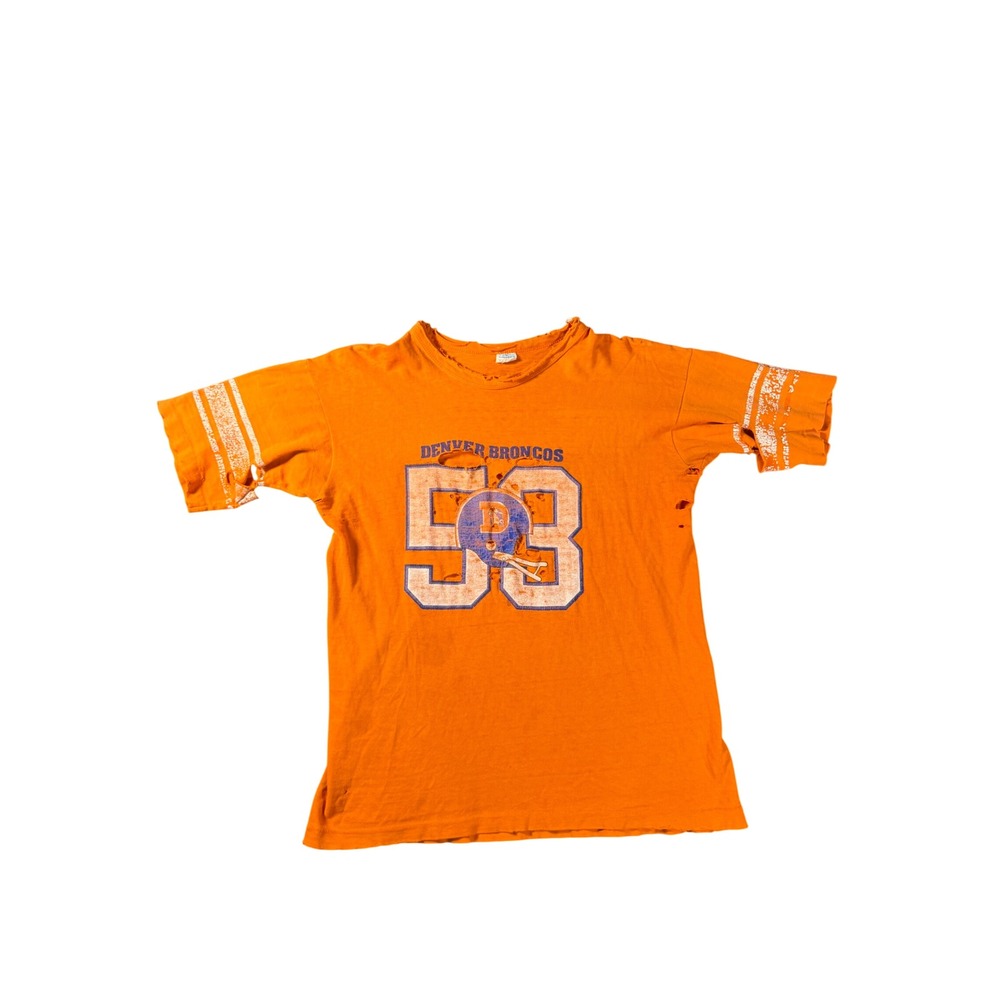 1970s champion blue bar thrashed distressed jersey shirt Randy Gradishar 53